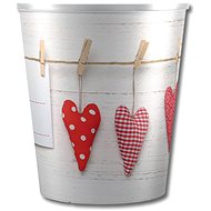 Cover for flowerpot LOVE HEART plastic d12x14cm - Decorative Planter