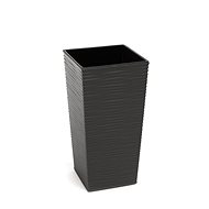LAMELA Flowerpot FINEZIA DLUTO - indented, 35 x 35 cm, height 68 cm, graphite - Flower Pot