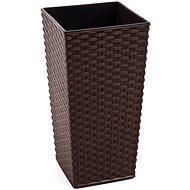 FINEZIA RATTAN Plastic Cover for Flowerpot 25x25x47cm - Decorative Planter