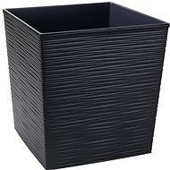 Flowerpot cover JUKA PROUTI plastic anthracite 30x30x31cm - Decorative Planter