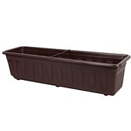 GARDEN plastic box brown 60cm - Flower Box