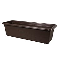 Plastic box LOBELIA brown 60cm - Flower Box