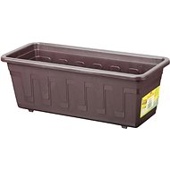 Self-watering garden box GARDENFLOR brown plastic 40cm - Flower Box
