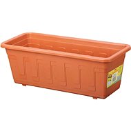 Self-watering garden box GARDENFLOR plastic terracotta 40cm - Flower Box
