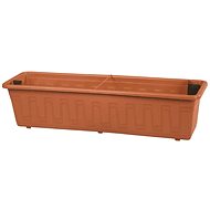Self-watering garden box GARDENFLOR plastic terracotta 80cm - Flower Box