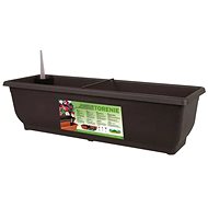 Self-watering box TORENIE brown plastic 50cm - Flower Box