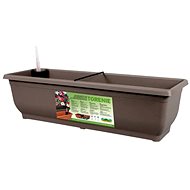 Self-watering box TORENIE brown-grey plastic 50cm - Flower Box