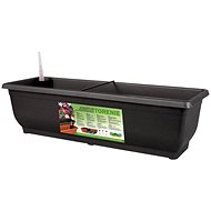 Self-watering box TORENIE plastic anthracite 60cm - Flower Box