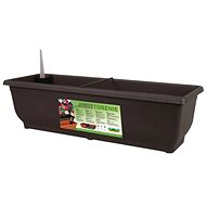 Self-watering box TORENIE brown plastic 60cm - Flower Box