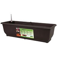 Self-watering box TORENIE brown plastic 75cm - Flower Box