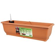 Self-watering box TORENIE plastic terracotta 75cm - Flower Box