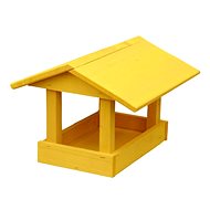 Krmítko dřevěné č.11/24x30x20cm/žluté - Krmítko pro ptáky
