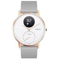 Nokia Steel HR (36 mm) Rose Gold/Grey Silicone wristband - Smart hodinky
