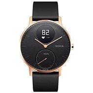 Nokia Steel HR (36mm) Rose Gold/Black Leather/Black Silicone wristband - Smart Watch