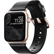 Nomad Leather Strap Black Gold Apple Watch 40/38mm - Watch Strap