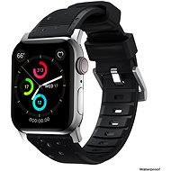 Nomad Rugged Strap Black/Silver Apple Watch 6/SE/5/4/3/2/1 44/42mm - Remienok na hodinky