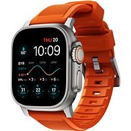 Nomad Rugged Strap Orange/Silver Apple Watch  42/44/45/Ultra 49mm - Watch Strap