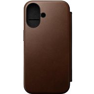 Nomad Modern Leather Folio Brown iPhone 16 - Phone Cover