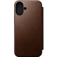Nomad Modern Leather Folio Brown iPhone 16 Plus - Phone Cover