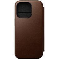 Nomad Modern Leather Folio Brown iPhone 16 Pro - Phone Cover