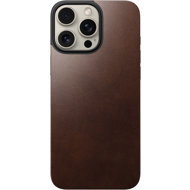 Nomad Magnetic Leather Back Brown iPhone 16 Pro Max - Phone Cover