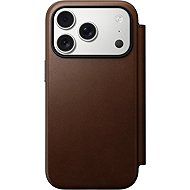 Nomad Modern Leather Folio Brown iPhone 17 Pro - Phone Case