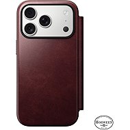 Nomad Modern Leather Folio Burgundy iPhone 17 Pro - Phone Case
