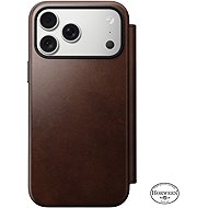 Nomad Modern Leather Folio Rustic Brown (Horween) iPhone 17 Pro Max - Softcase-Handyhülle