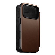 Nomad Modern Leather Folio Brown iPhone 18 Pro - Phone Case