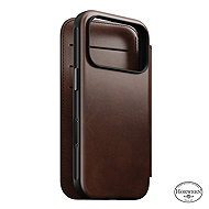 Nomad Modern Leather Folio Rustic Brown Horween iPhone 18 Pro - Phone Case