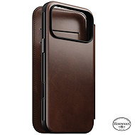 Nomad Modern Leather Folio Rustic Brown Horween iPhone 18 Pro Max - Softcase-Handyhülle