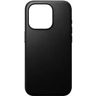 Nomad Modern iPhone 15 Pro fekete bőr tok - Telefon tok