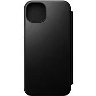 Nomad Modern Folio iPhone 15 Plus fekete bőr tok - Mobiltelefon tok