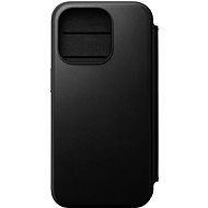 Nomad Modern Folio iPhone 15 Pro fekete bőr tok - Mobiltelefon tok