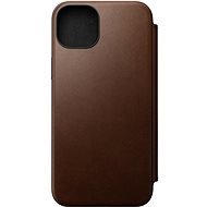 Nomad Modern Folio iPhone 15 Plus barna bőr tok - Mobiltelefon tok
