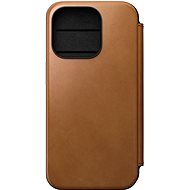 Nomad Modern Leather Folio English Tan iPhone 15 Pro - Phone Case