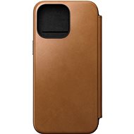 Nomad Modern Leather Folio English Tan iPhone 15 Pro Max - Phone Case