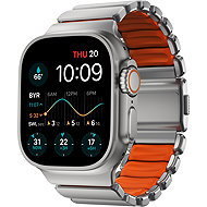 Nomad Stratos Band AW 45/46/49mm Natural Titanium Ultra Orange FKM - Watch Strap