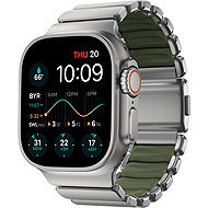 Nomad Stratos Band AW 45mm/46mm/49mm Natural Titanium Forest Green - Watch Strap