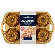 Nordic Ware Heritage Bundtlette, 6 Moulds, Gold - Baking Mould