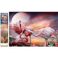 Norimpex Pink flamingos 30 × 40 cm - Diamond Painting