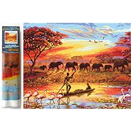 Norimpex Elephant herd 30 × 40 cm - Diamond Painting