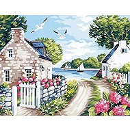 Norimpex Lake houses 30 × 40 cm - Diamond Painting