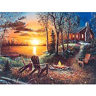Norimpex Lake House 30 × 40 cm - Diamond Painting