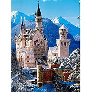 Norimpex Neuschwanstein Castle in winter 30 × 40 cm - Diamond Painting