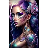 Norimpex Woman with purple hair 30 × 40 cm - Diamond Painting