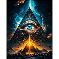 Norimpex Brightly glowing eye in pyramid 30 × 40 cm - Diamond Painting