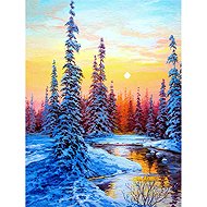 Norimpex River in winter 30 × 40 cm - Diamond Painting
