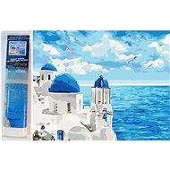 Norimpex Clouds over Santorini 30 × 40 cm - Diamond Painting