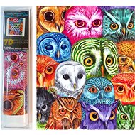 Norimpex Owl collage 30 × 40 cm - Diamond Painting